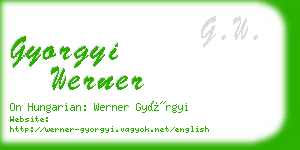 gyorgyi werner business card